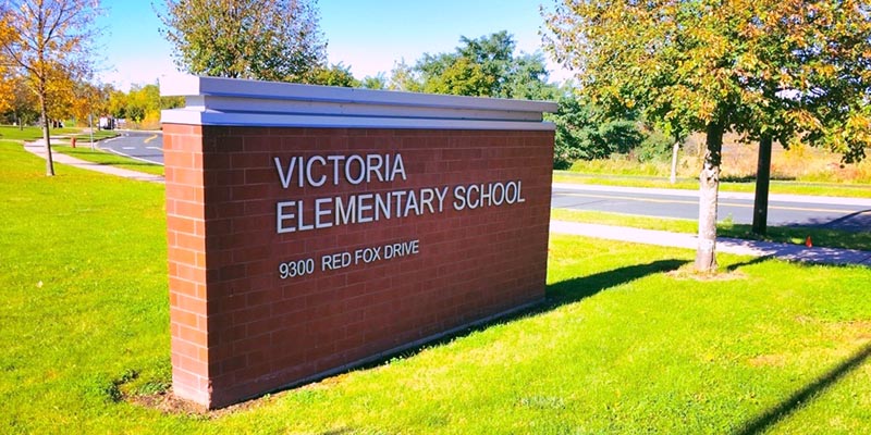Sign of Victoria Elementary School