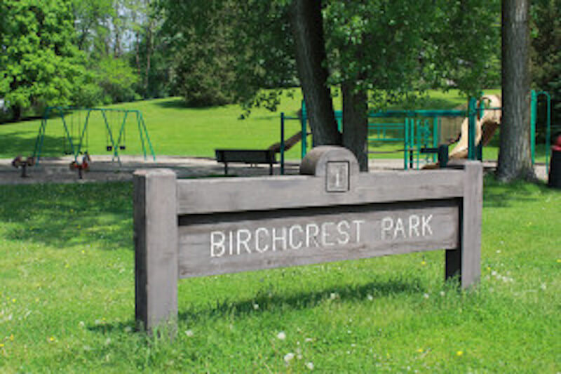 Sign of Birchcrest Neighborhood in Edina, Minnesota