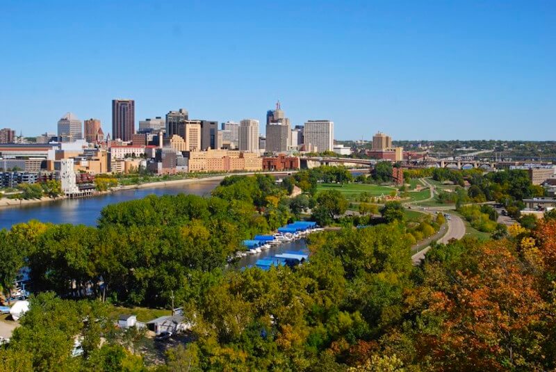 Harriet Island Park in St Paul, Minnesota