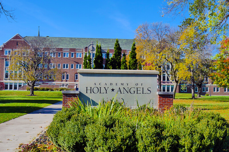 Academy of Holy Angles Sign in Richfield, Minnesota